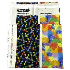 Riley Blake Designs Crayola New Box of Crayons Kids‎ Tote Bag Fabric Lot of 2